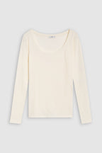 T-Shirts Deep Neck Long Sleeve - Old Pine - Femme