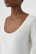 T-Shirts Deep Neck Long Sleeve - Old Pine - Femme