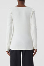 T-Shirts Deep Neck Long Sleeve - Old Pine - Femme