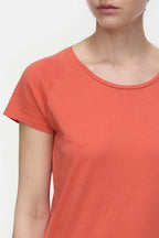 T Shirt Raglan - Aperol Red - Femme