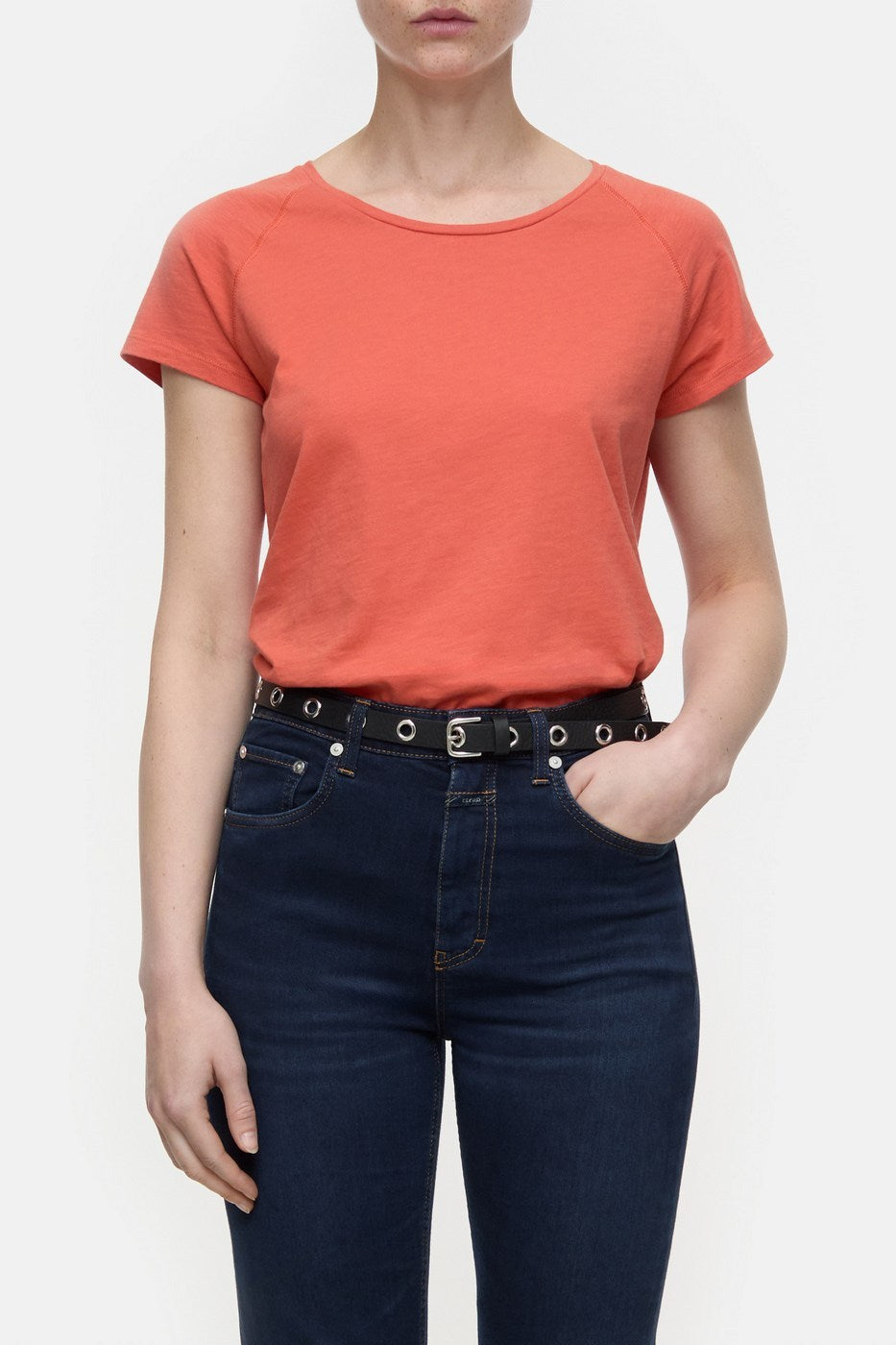 T Shirt Raglan - Aperol Red - Femme