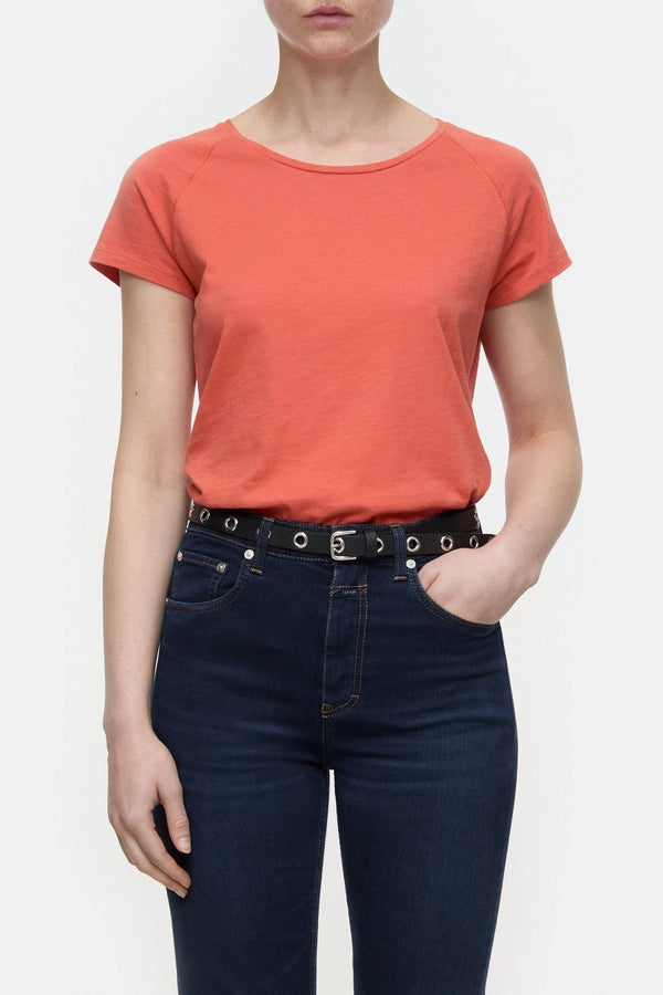 T Shirt Raglan - Aperol Red - Femme