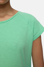 T Shirt Raglan - Green Kick - Femme