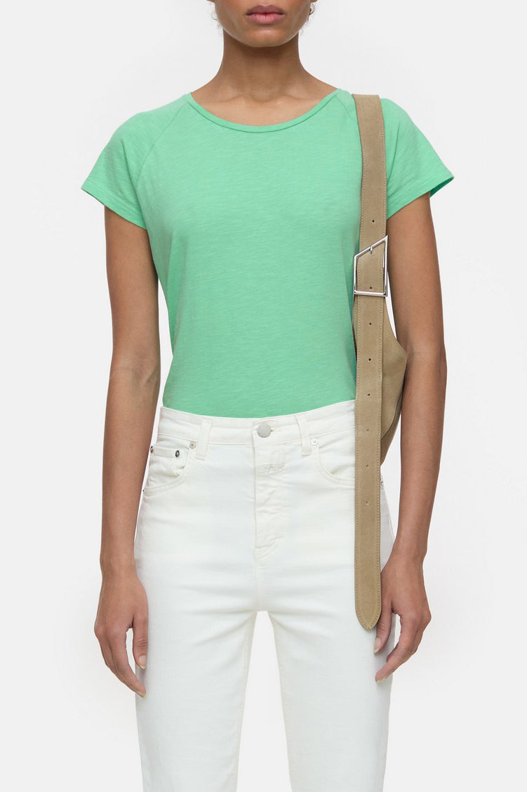 T Shirt Raglan - Green Kick - Femme