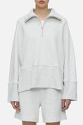 T-Shirts Half Zip Longsleeve - Black - Femme