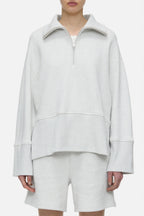 T-Shirts Half Zip Longsleeve - Black - Femme