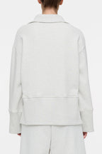 T-Shirts Half Zip Longsleeve - Black - Femme