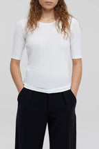 Closed - T-Shirt Rib - Ivory - Femme
