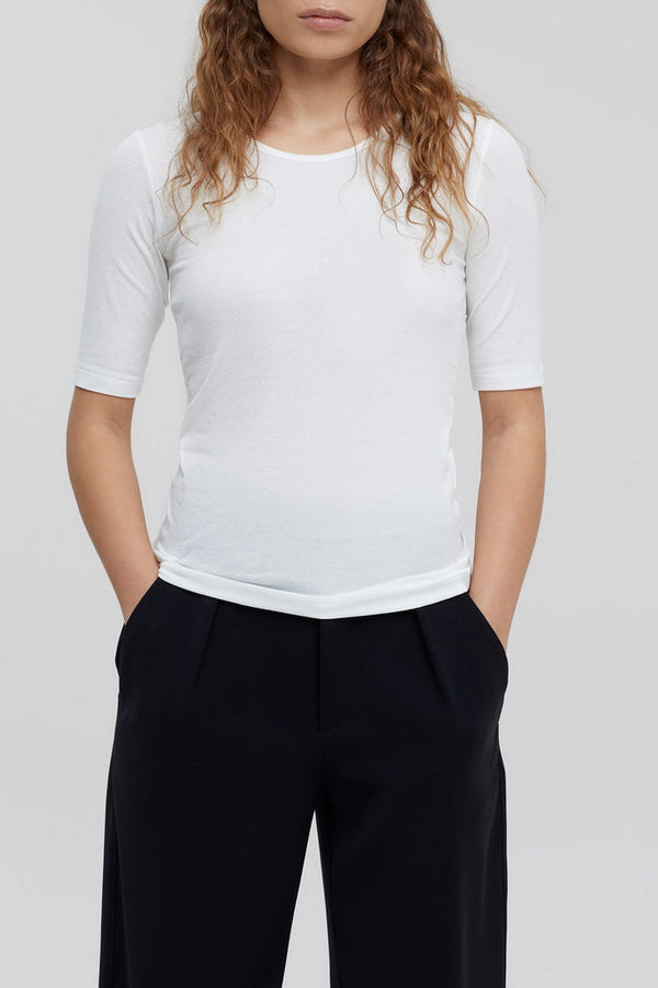 Closed - T-Shirt Rib - Ivory - Femme