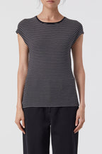 T-Shirts Cap Sleeve Top - Brown Sugar - Femme