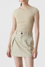 T-Shirts Cap Sleeve Top - Brown Sugar - Femme