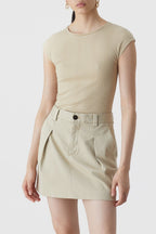 T-Shirts Cap Sleeve Top - Brown Sugar - Femme