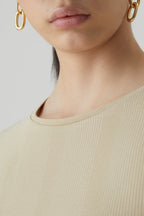 T-Shirts Cap Sleeve Top - Brown Sugar - Femme
