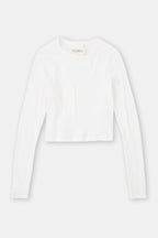 T-Shirts Cropped Longsleeve - Calamatta Yellow - Femme