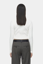 T-Shirts Cropped Longsleeve - Calamatta Yellow - Femme