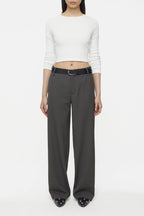 T-Shirts Cropped Longsleeve - Calamatta Yellow - Femme
