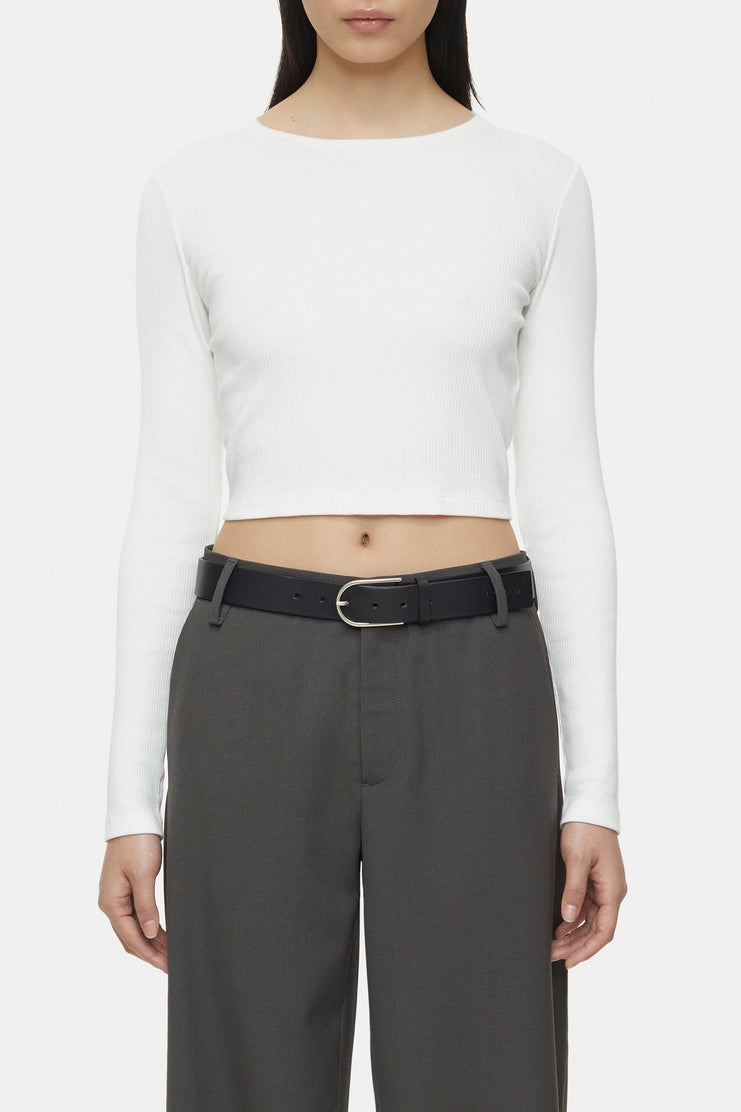 T-Shirts Cropped Longsleeve - Calamatta Yellow - Femme