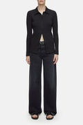 Shirt Longsleeve - Black - Femme