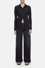 Shirt Longsleeve - Black - Femme