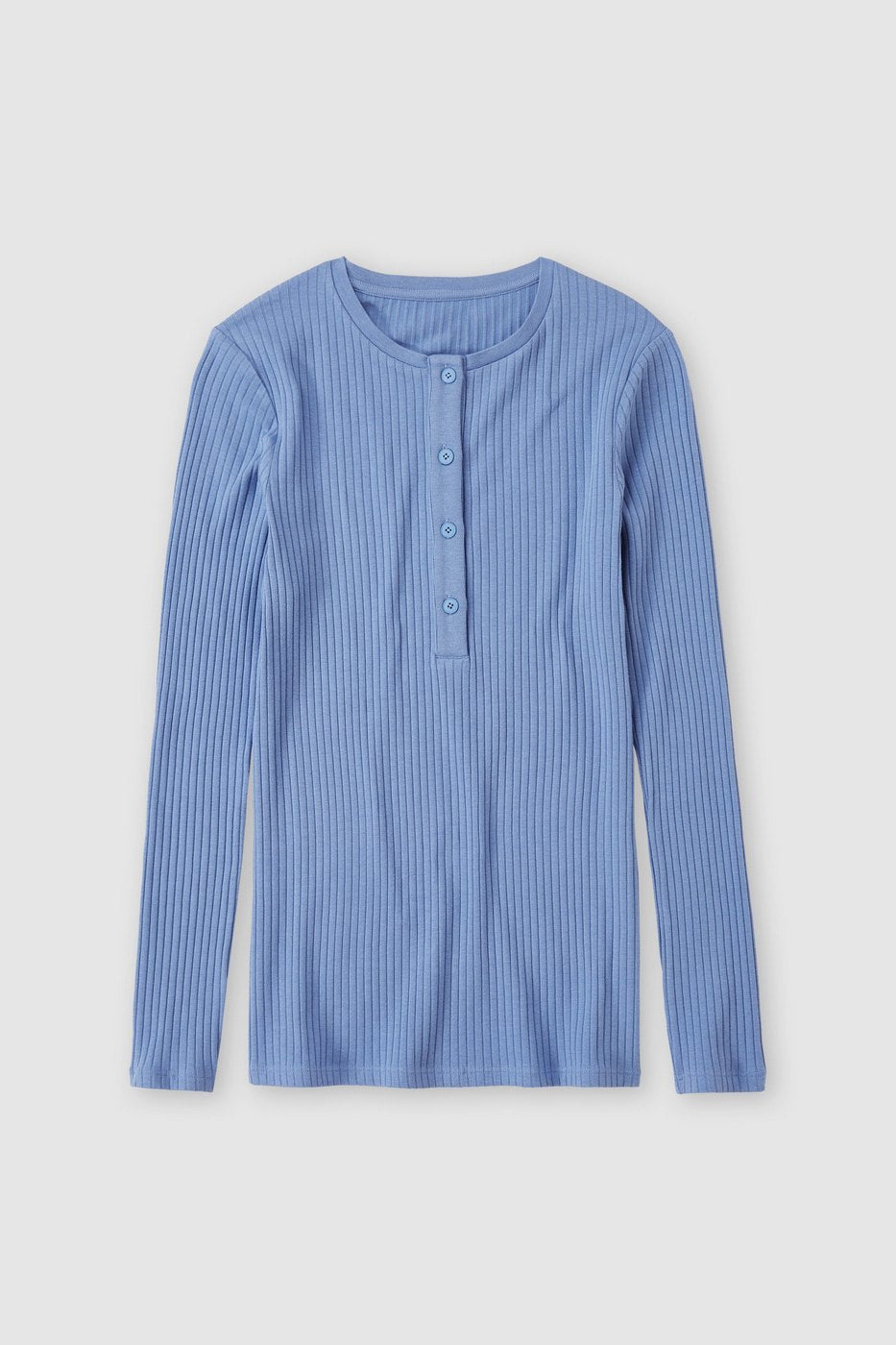T-Shirts Half Placket Longsleeve - Latte - Femme