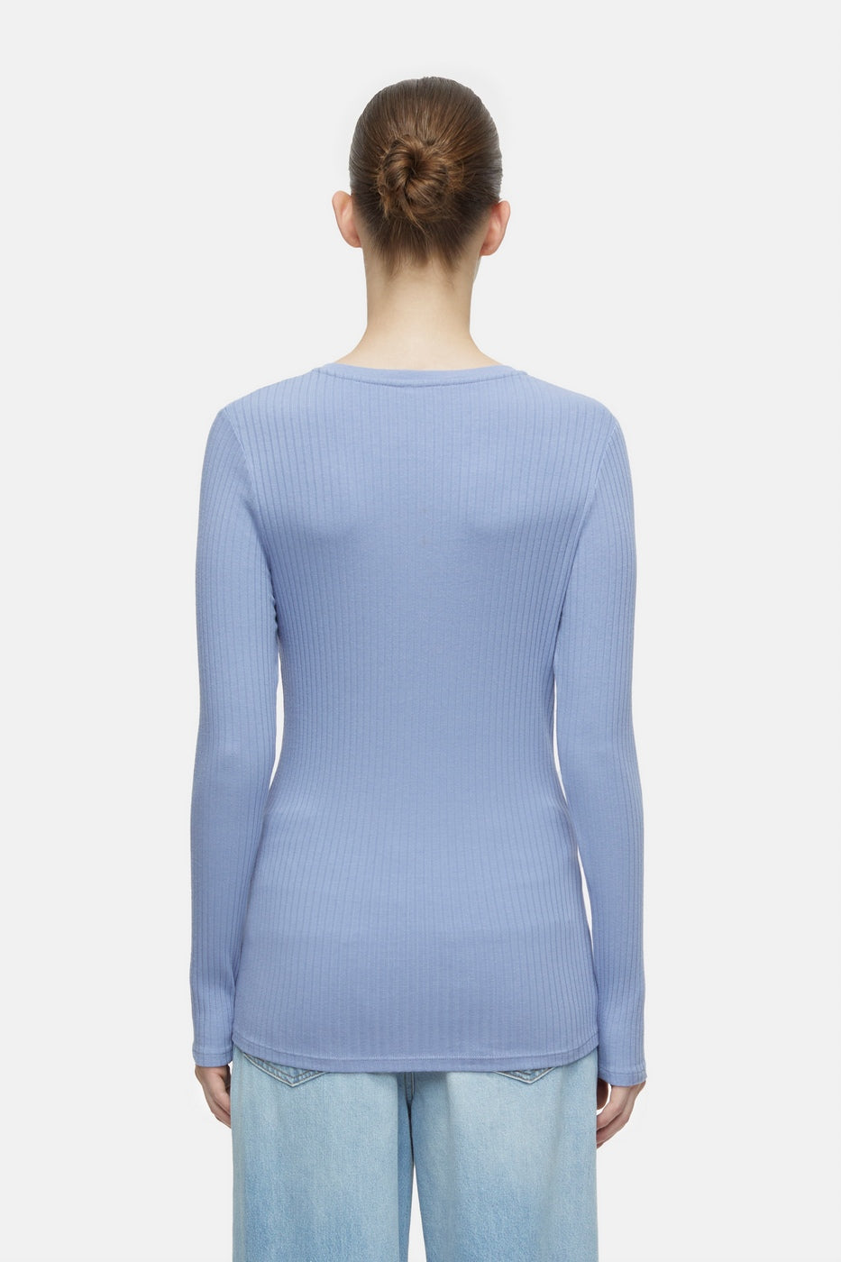 T-Shirts Half Placket Longsleeve - Latte - Femme
