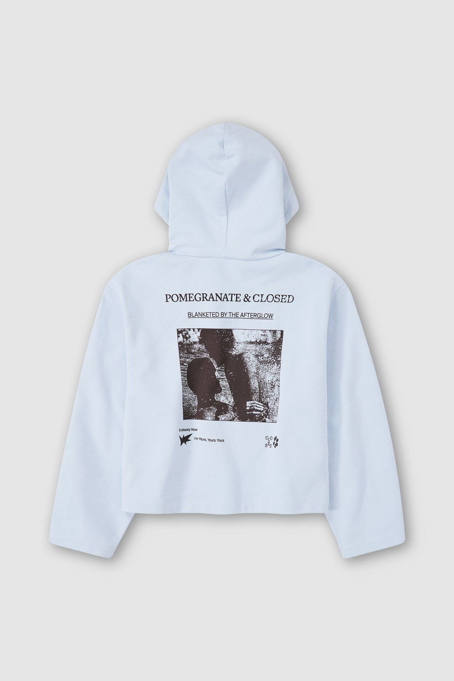 Cropped Hoodie - Soft Blue - Femme