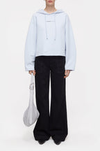 Cropped Hoodie - Soft Blue - Femme
