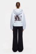 Cropped Hoodie - Soft Blue - Femme
