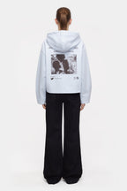 Cropped Hoodie - Soft Blue - Femme