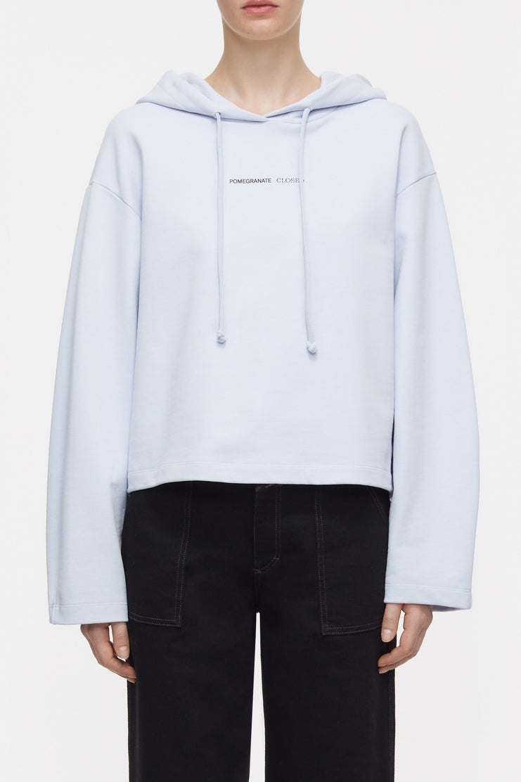 Cropped Hoodie - Soft Blue - Femme