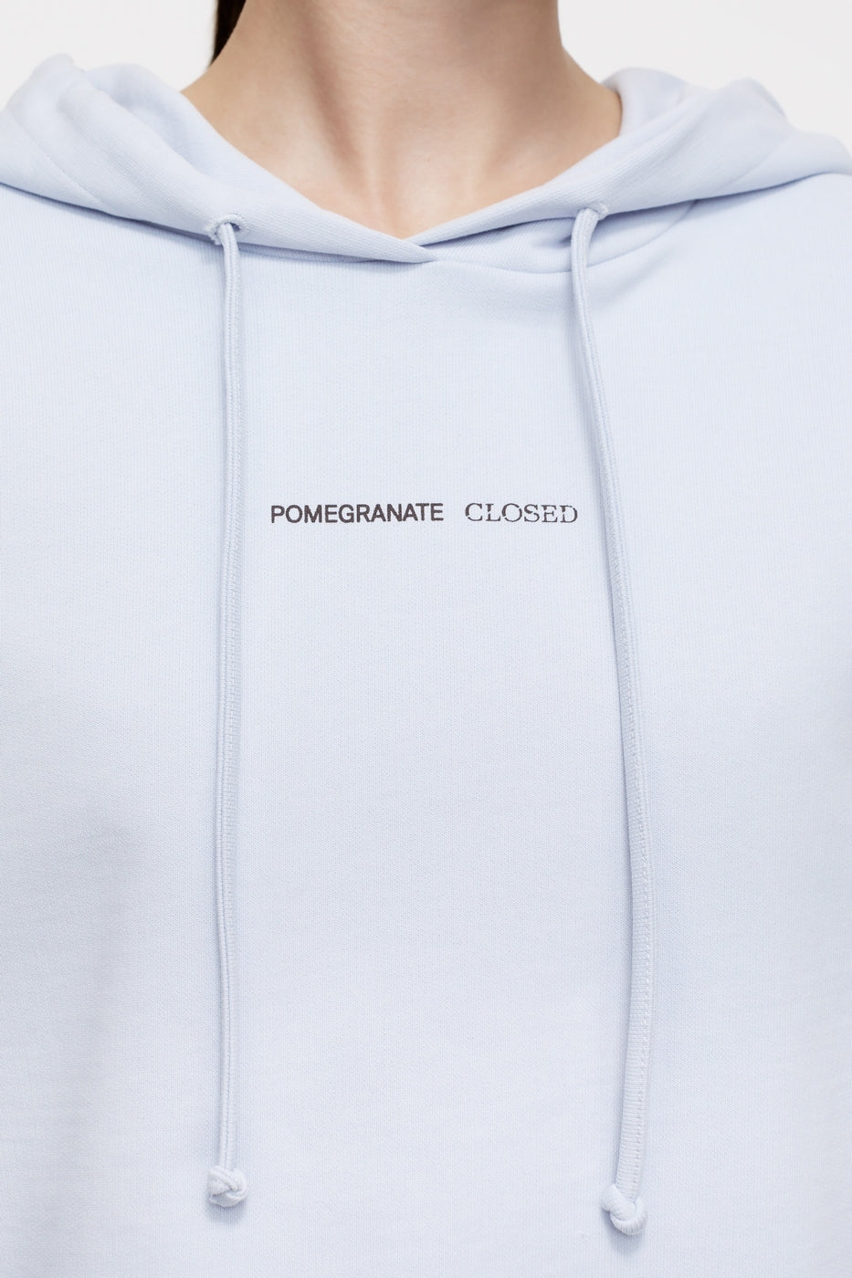 Cropped Hoodie - Soft Blue - Femme