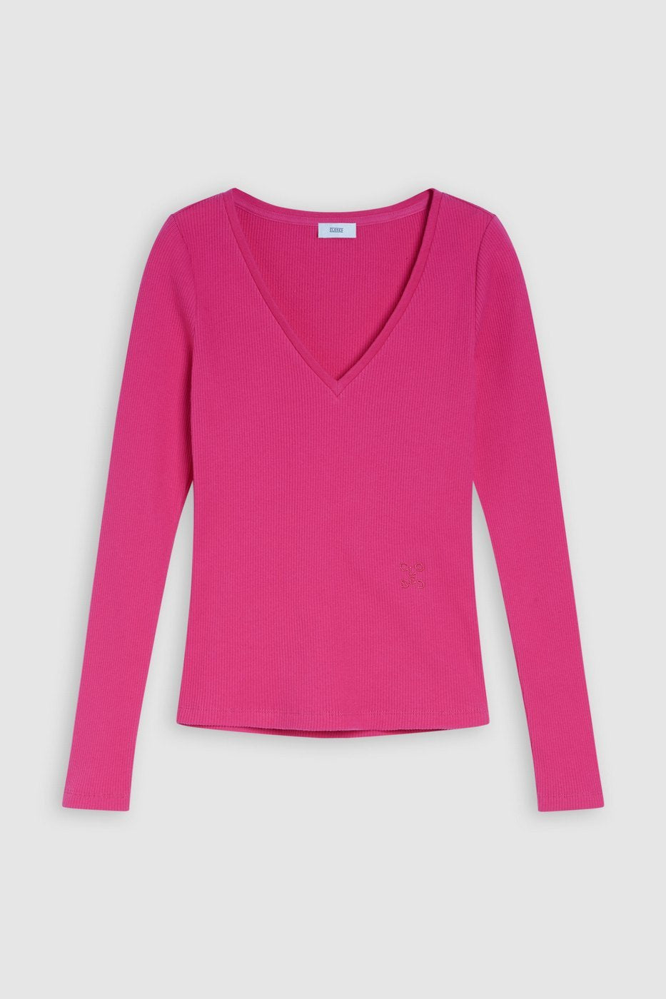 T-Shirts V Neck Longsleeve - Nutmeg - Femme