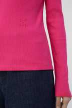 T-Shirts V Neck Longsleeve - Nutmeg - Femme