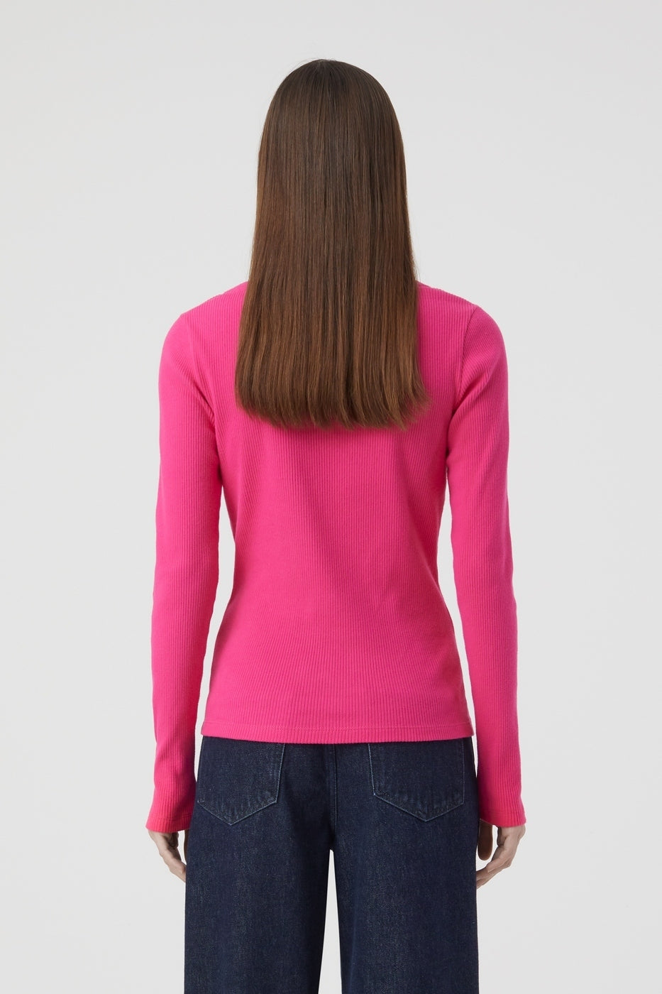 T-Shirts V Neck Longsleeve - Nutmeg - Femme