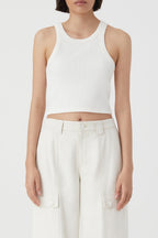 T-Shirts Cropped Tank Top - Charcoal - Femme