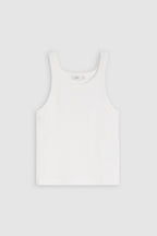 Cropped Tank Top - Ivory - Femme