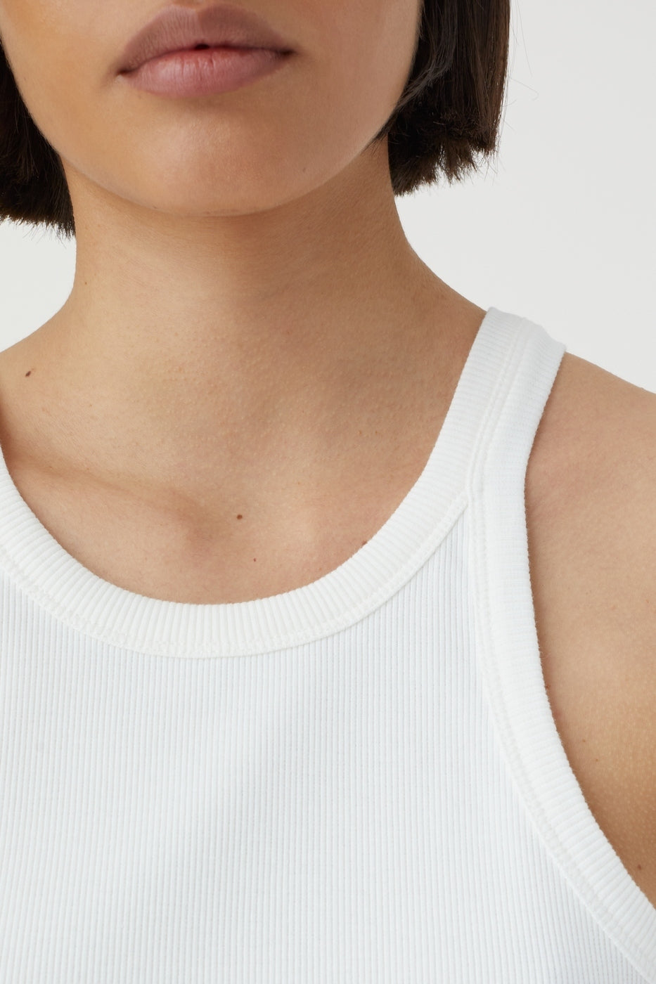 Cropped Tank Top - Ivory - Femme