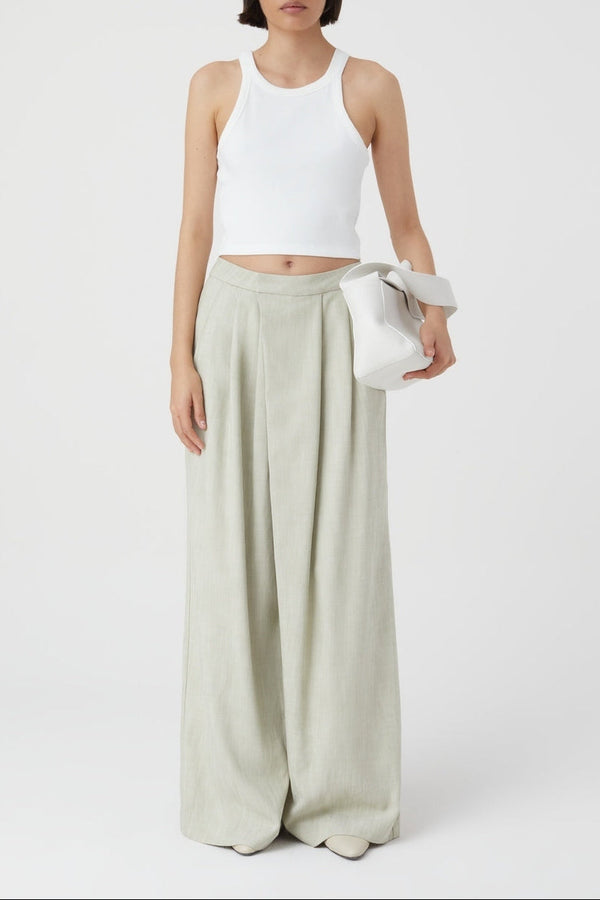 Cropped Tank Top - Ivory - Femme