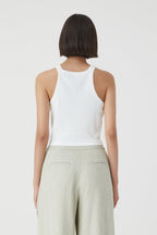 Cropped Tank Top - Ivory - Femme