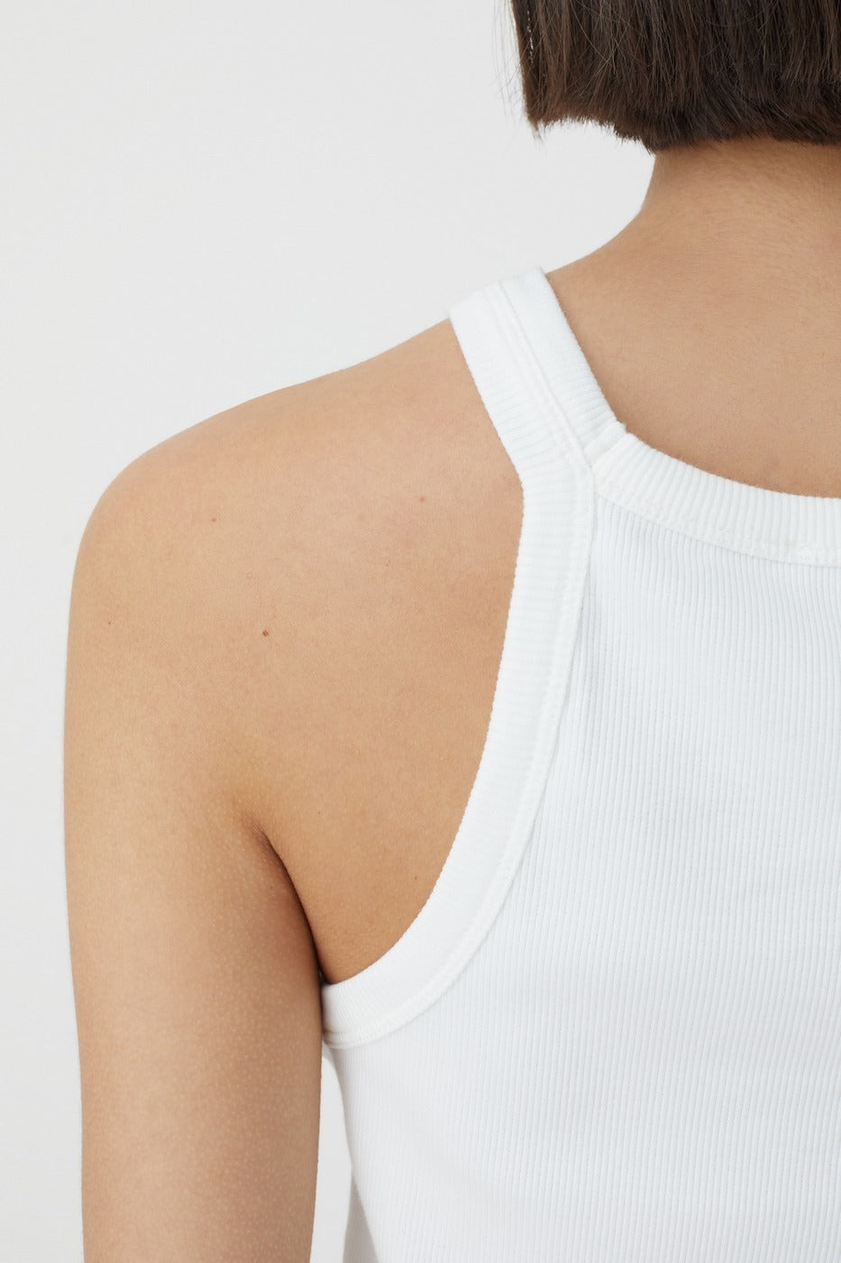 Cropped Tank Top - Ivory - Femme