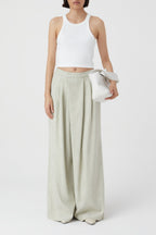 Cropped Tank Top - Ivory - Femme