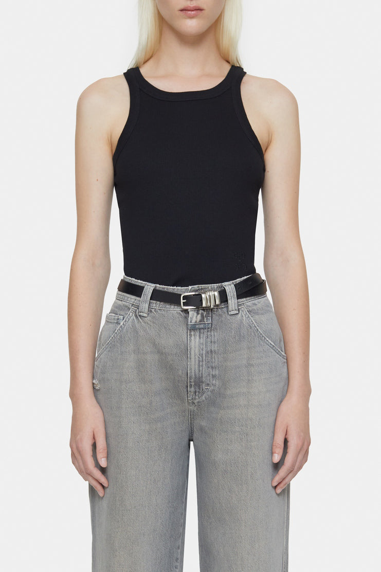Racer Top - Black - Femme