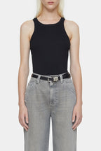 Racer Top - Black - Femme