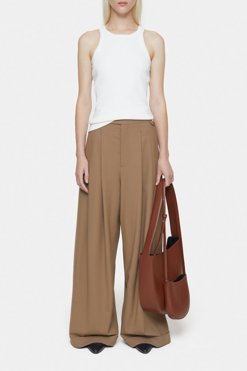 T-Shirts Racer Top - Taupe Beige - Femme