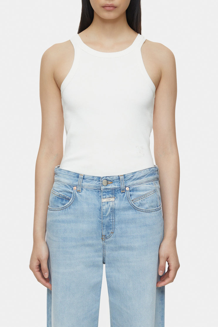 T-Shirts Racer Top - Taupe Beige - Femme