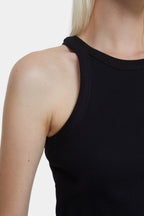 Racer Top - Black - Femme