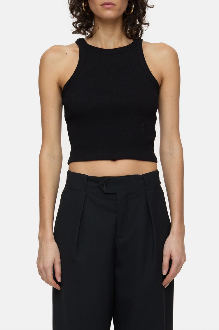 Racer Top - Black - Femme