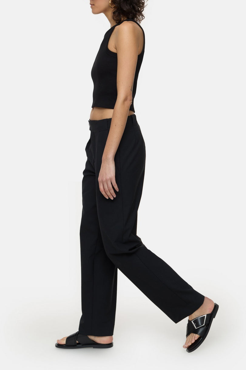 Racer Top - Black - Femme
