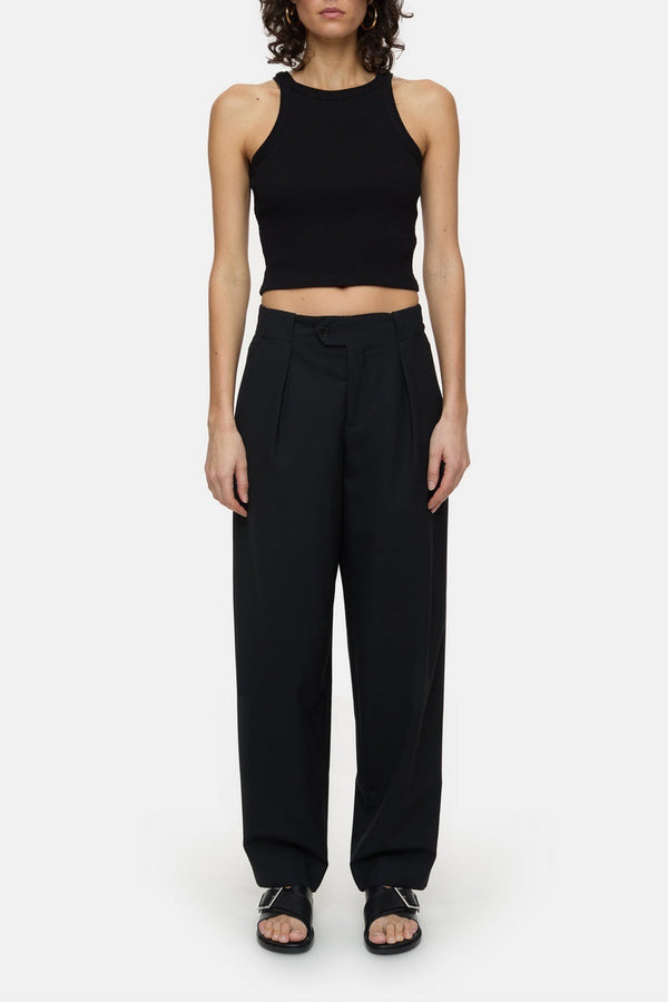 Racer Top - Black - Femme