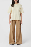 Embroidered Oversize T-Shirt - Elderflower - Femme